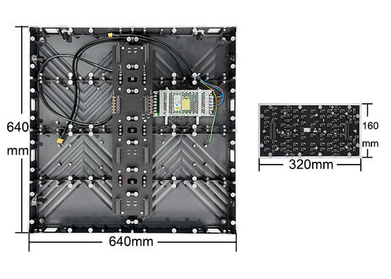 640*640mm εσωτερικό LED τοίχος βίντεο για το δωμάτιο ελέγχου κινηματογράφου
