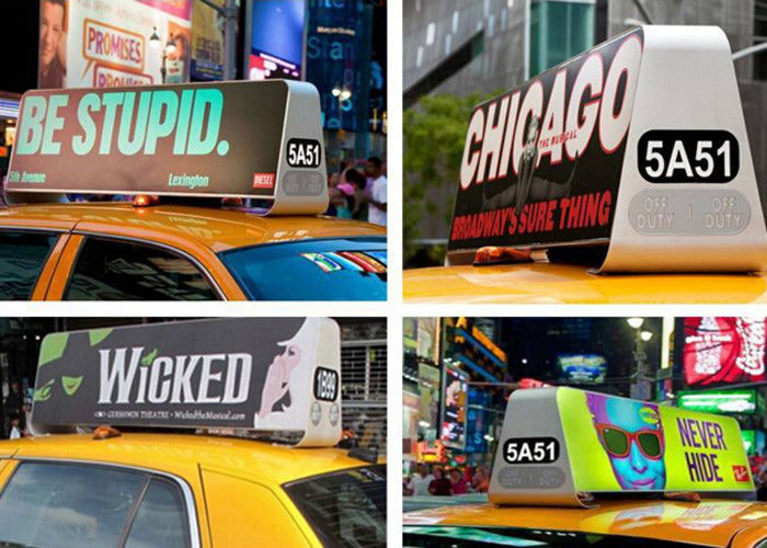 Σημάδια στεγών ταξί των υπαίθριων οδηγήσεων, υψηλός καθορισμός σημαδιών διαφήμισης αμαξιών ταξί